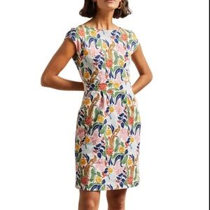 NWT Boden • Florrie Floral Jersey Dress In Ivory Oriental Bird